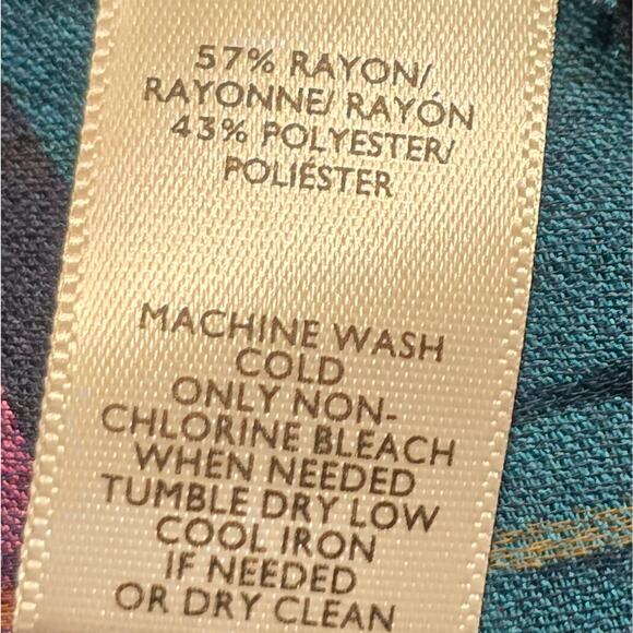 Loft Women's Blue and Purple Plaid Top with Bell Sleeves Size Small Medium New - Picture 7 of 9